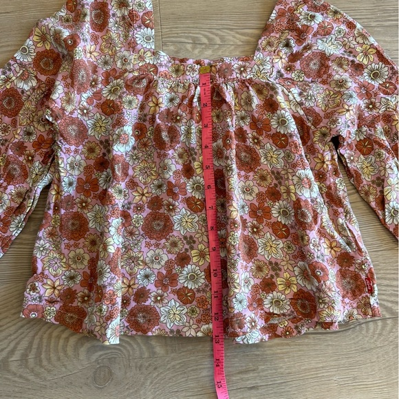 Levi’s Floral Woven Flowy Pullover long sleeve shirt girls size medium Womens XS - Picture 4 of 7